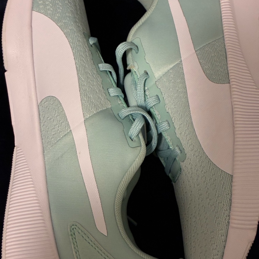 Puma Mint Green and White Sneakers